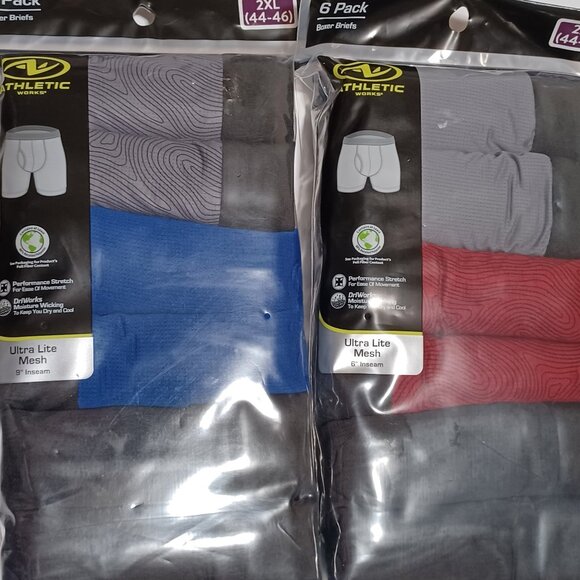 Two New Athletic Works 6-Pack Men's Underwear 2XL - Picture 4 of 4